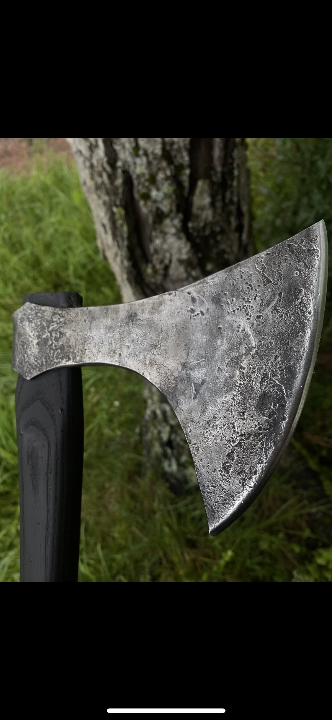 Wrought iron battleaxe